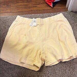 Aerie High Waist Cream Shorts